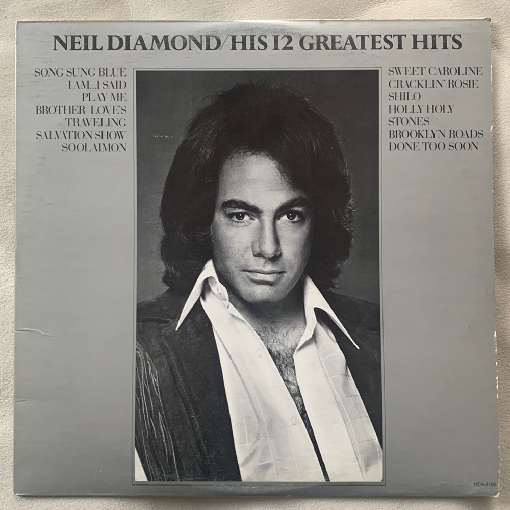 Neil Diamond His 12 Greatest Hits 1974 Original Vinyl